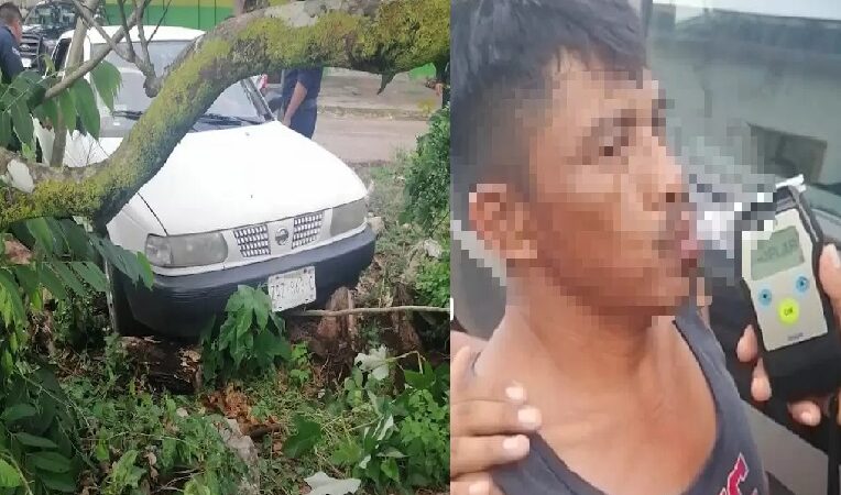 Como de película escapa de un reten en Colonia Yucatán y lo definen en Tixcancal