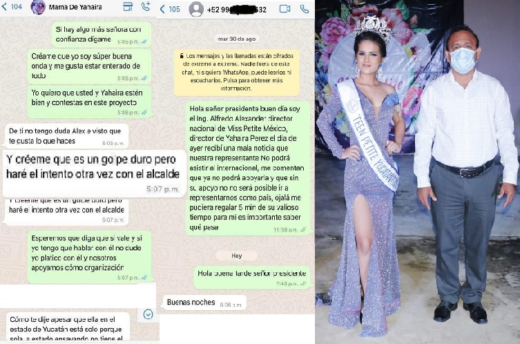 Adolescente no ira a certamen internacional de belleza el alcalde de Dzidzantún le retito el apoyo