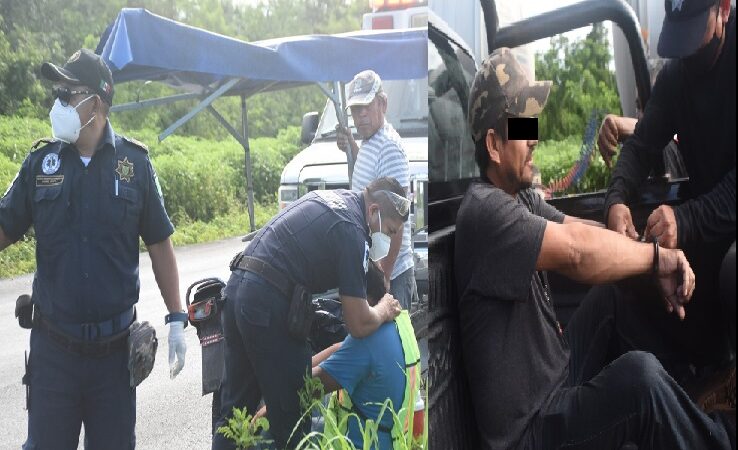 Dos albañiles los atropelló un tráiler en la Mérida- Cancún y vivieron para contarlo