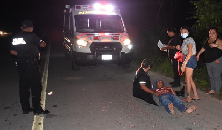 Atropellaron a un cantinero y lo dejaron abandonado en el entronque se Seyé