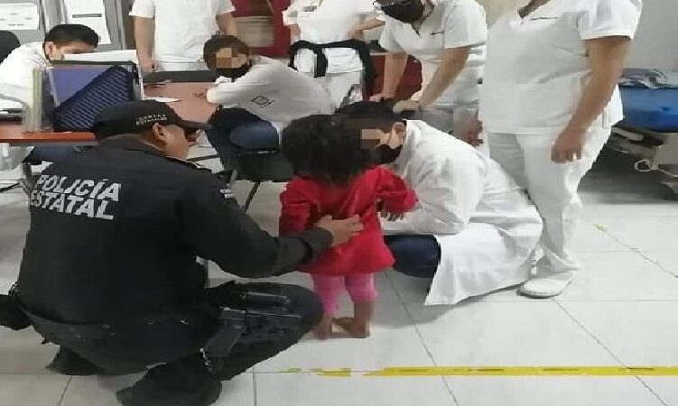 Policía de la SSP salvó a una niña de morir asfixiada en la Nueva Chichén Itzá