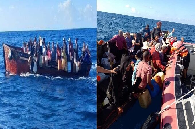 La Semar rescato a 30 balseros cubanos frente a Isla Mujeres