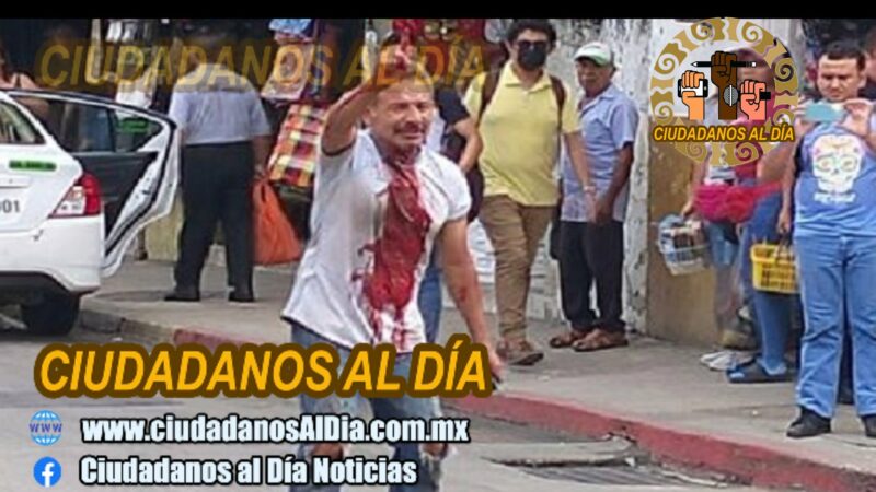 Un sujeto intentó matarse cortando su cuello con un cúter en el centro de Mérida