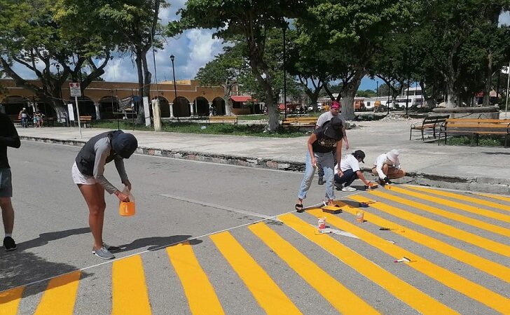 Universitarios de la UADY aplicaron el programa de intervención urbana en Dzidzantún