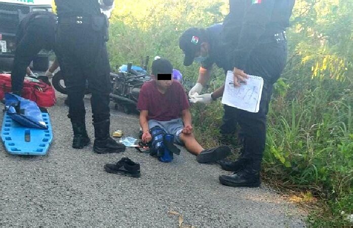 Un menor derrapó más de 30 metros en su moto y sobrevivió para contarlo