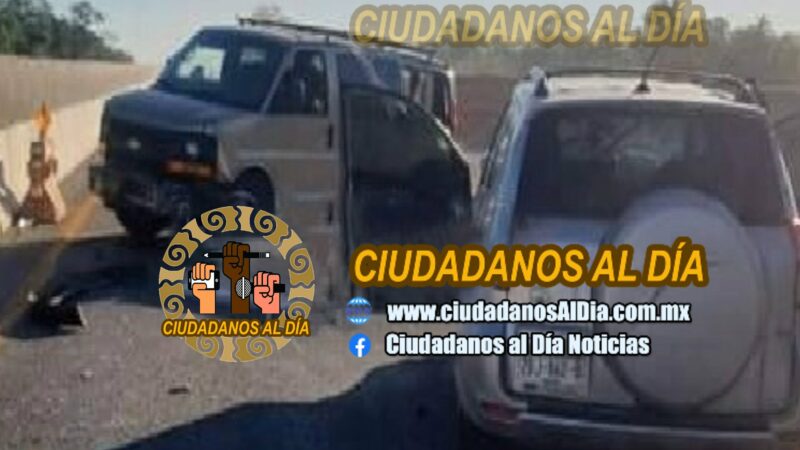 Dos camionetas chocaron en el periférico de Valladolid: No hubo heridos  