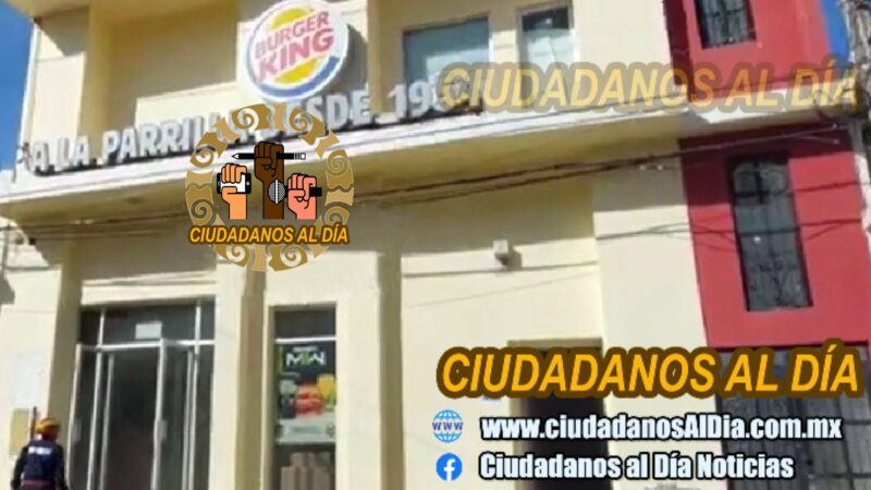 Bomberos apagaron un incendió en un Burgen King en el centro de Tizimín