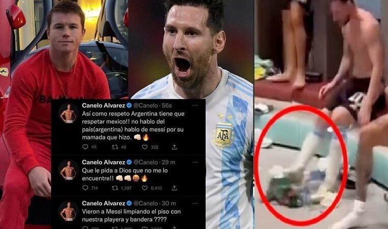 Lio Messi se burló de los mexicanos limpio sus pies con la bandera y la camiseta de México