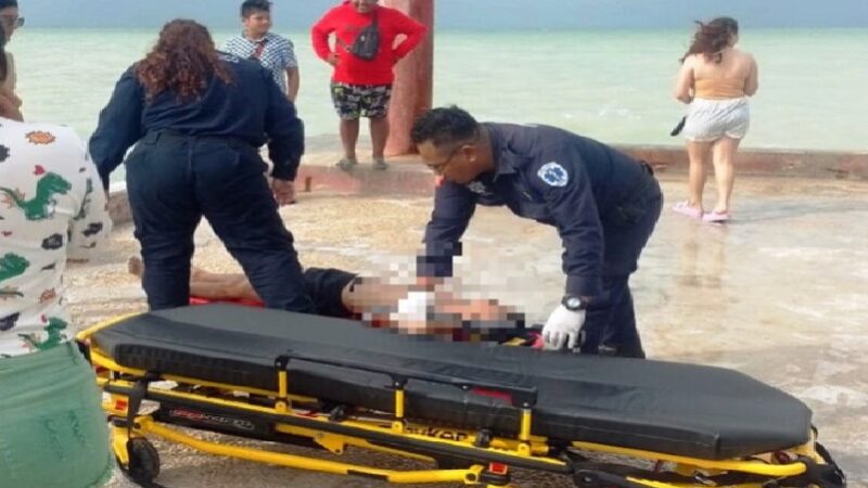 Bañistas salvaron a un joven de 19 años de morir ahogado en playas de Sisal