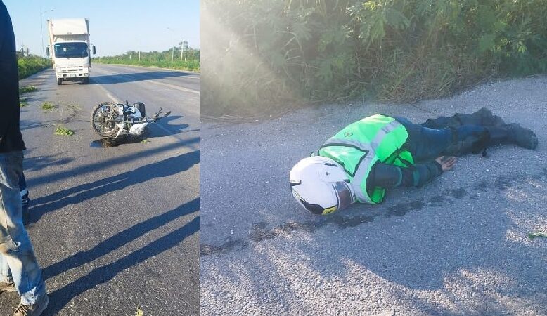 Cobratorio de Banco Azteca derrapa en la vía Tamanché: podría estar muerto