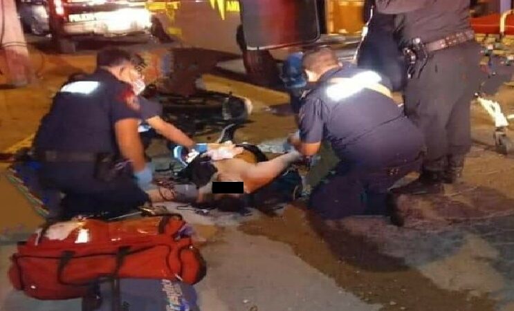 Un motociclista perdió una pierna: lo atropellaron por alcance en San Antonio X’luch