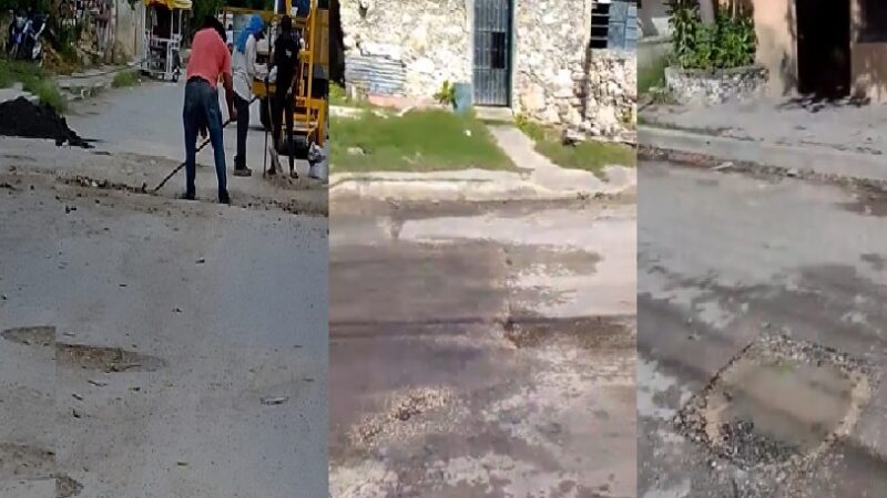Calles recién pavimentadas de Seyé están llenas de baches: se transó el dinero la alcaldesa
