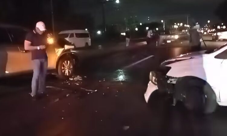 Automovilistas causó una carambola y dejo dos lesionados a la salida Mérida- Motul