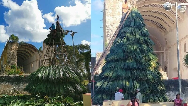 Tihosuco tendrá por primera vez su árbol navideño de “Huano”