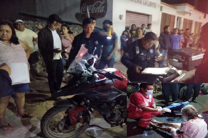 Un motociclista atropelló y lesionó a una abuelita de 88 años, luego se dio a la fuga