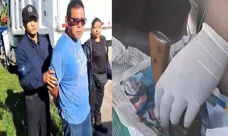 Violento volquetero amenazo con una pistola a ciudadanos cerca de una escuela en Seyé