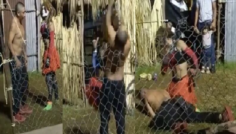 Un torero travesti le puso una madriza a un borracho en la charlotada de Izamal