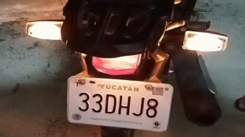 Tres motos y una placa delincuente robaron en dos días en Motul