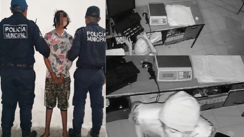 Policía de Progreso más eficiente que la PEI: Detuvo a un ladrón de comercio.