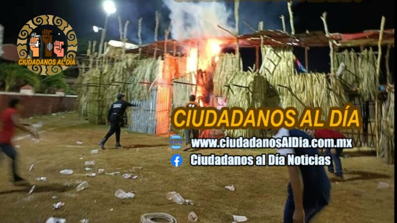 Atentan contra el coso taurino de Yaxkukul alguien le prendió fuego, dicen