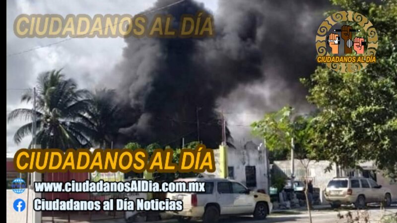 Un incendio en la colonia Benito Juárez activó a policías y bomberos de Progreso