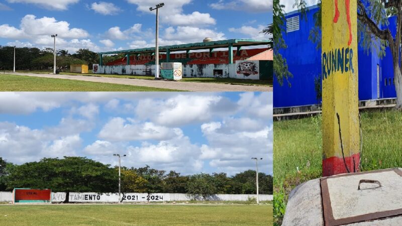 Por cuarta vez robaron cablería del campo de futbol de Dzidzantún: Botín de más de $10 mil