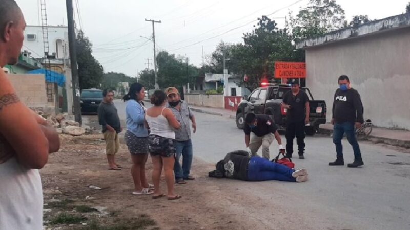Un motociclista se lesionó después que atropelló a un perro en Kimbilá