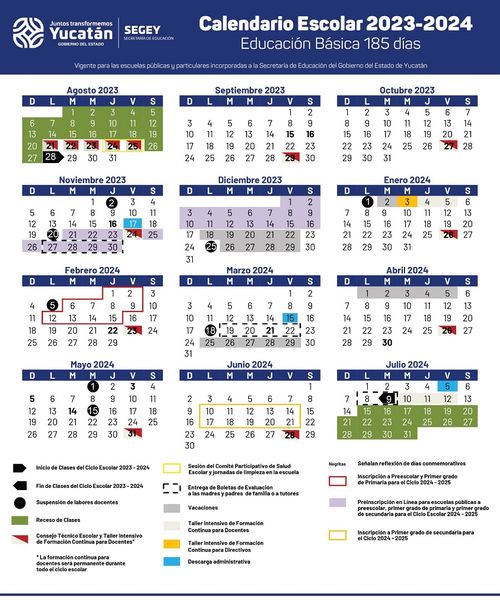 185 días de clases tendrá el Calendario Escolar del ciclo 20232024 en