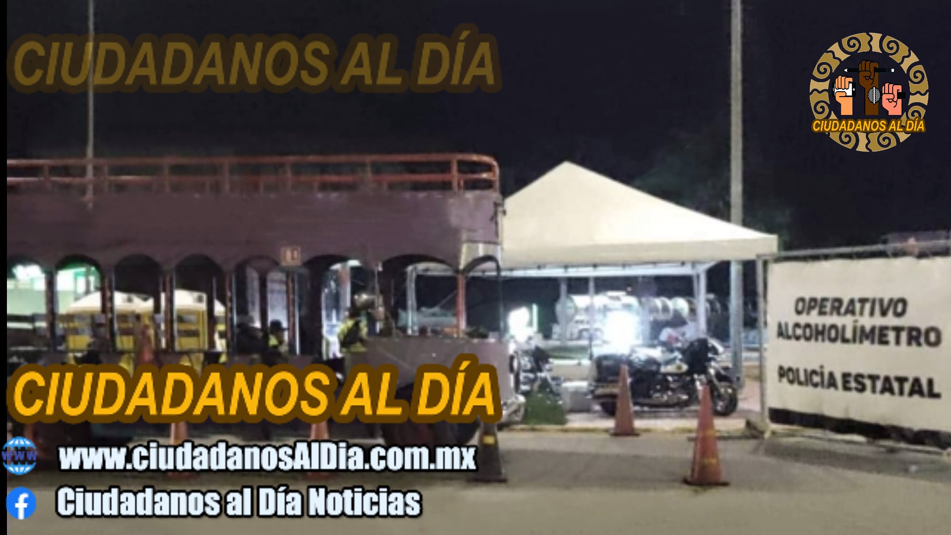Roban un camión turístico en la feria de Chicxulub Puerto: lo recuperan en un reten en Progreso.