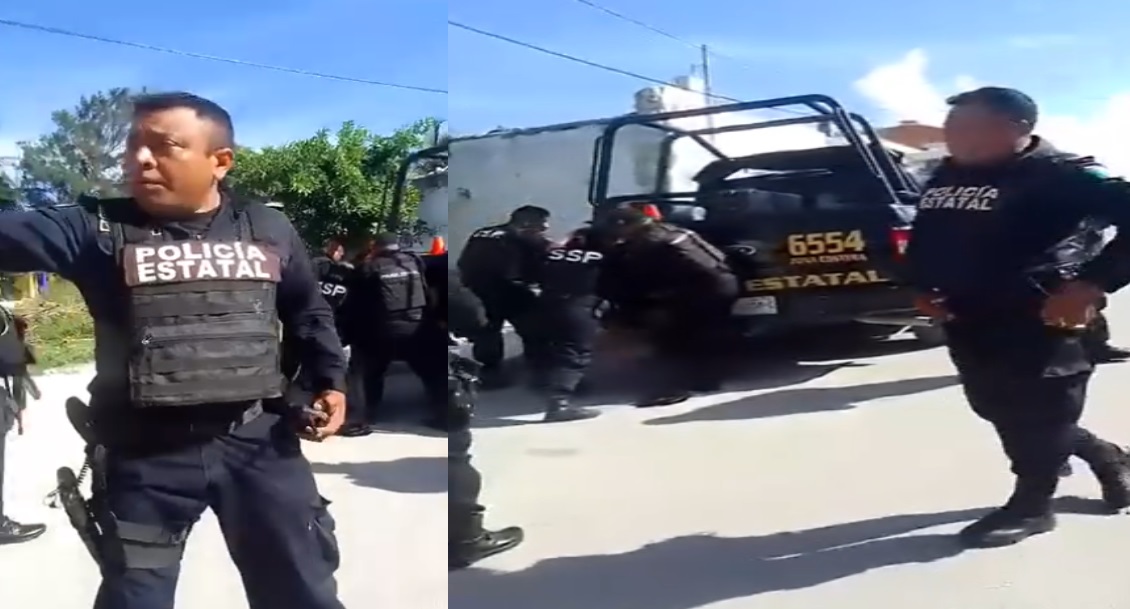Moloch de policías detienen a una mujer que bajaba cocos en Chicxulub