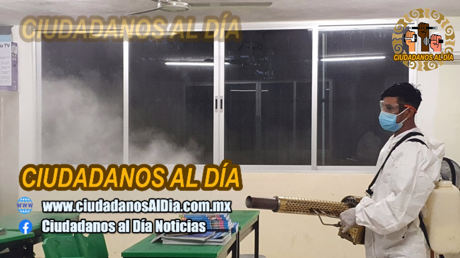 Fumigan en primaria de Cansahcab para prevenir contagios de dengue