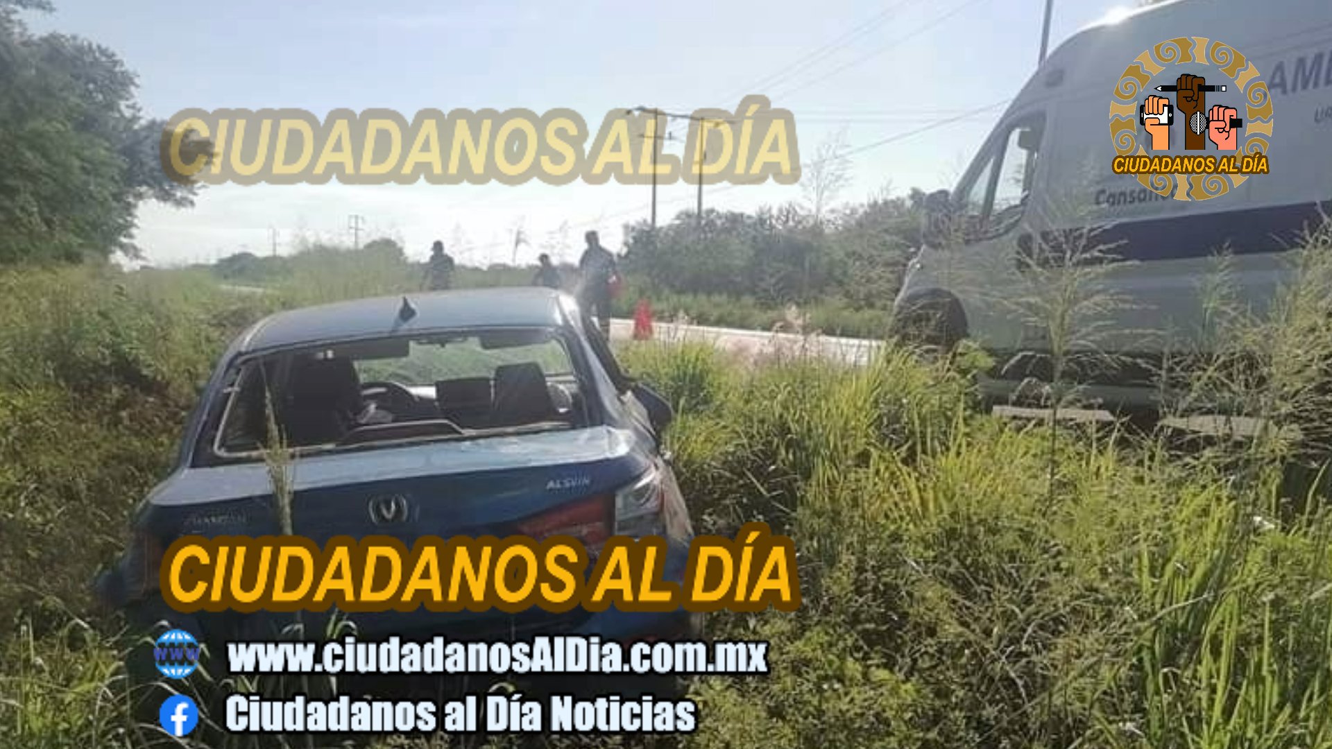 Una pareja no llego a una cita médica: se accidentaron en la via Temax- Cansahcab