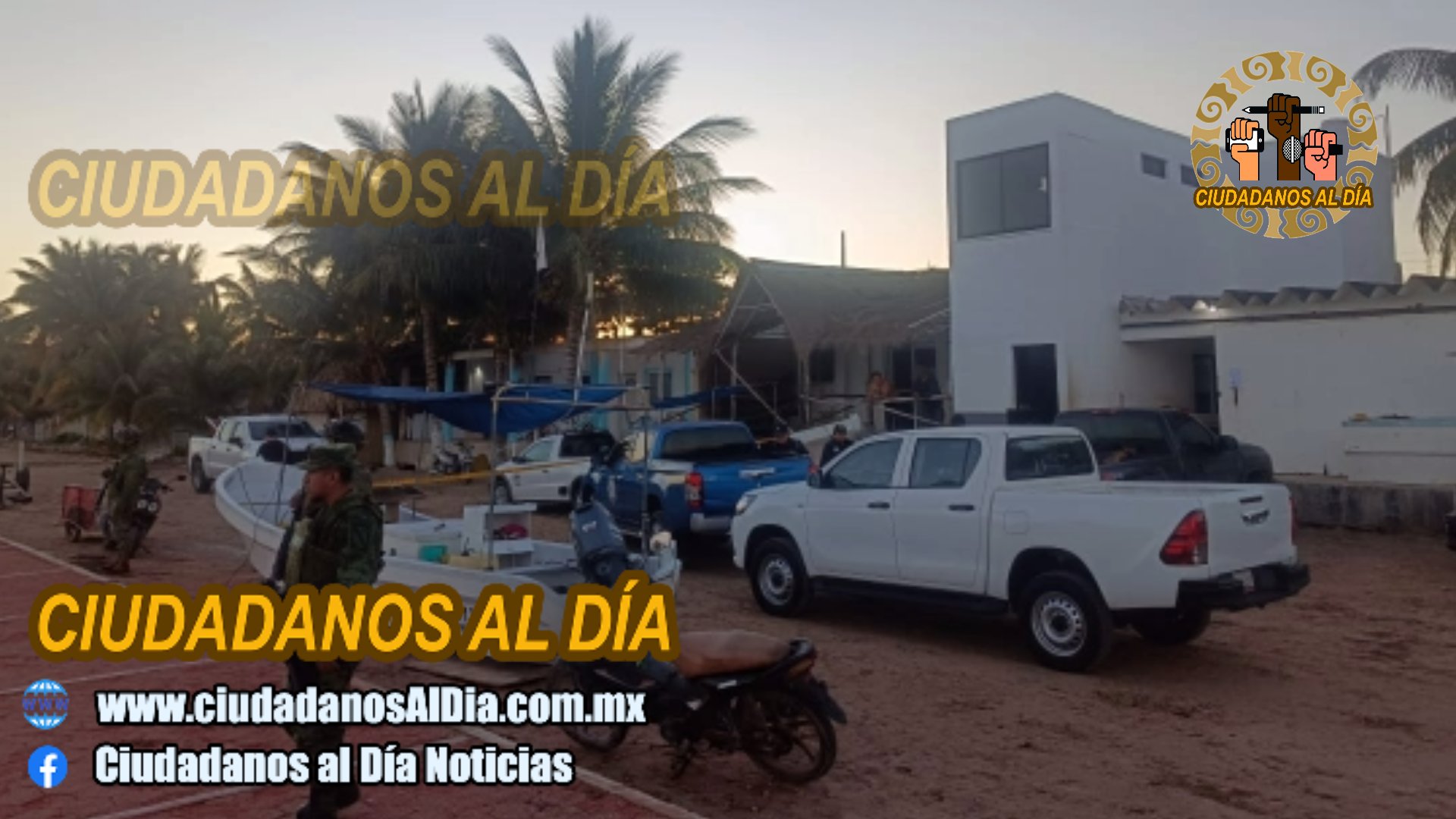 Les dan el pitazo y limpian bodega de pepino de mar en Dzilam De Bravo