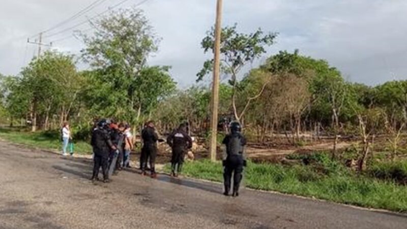 Policía desaloja de nuevo a paracaidistas de un terreno invadido en Tizimín