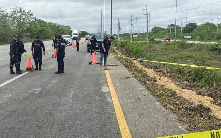Encuentran un hombre muerto en la carretera Mérida- Progreso