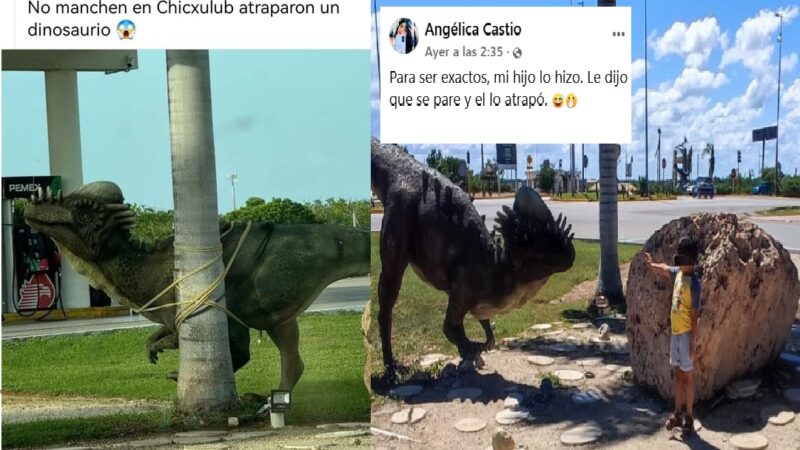 Atrapan un dinosaurio en Chicxulub comisaria de Progreso: Memes porteños