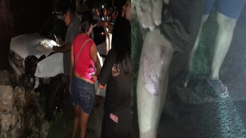 Peligrosa mujer, la enseñaban a manejar, atropella a un regidor, choca un carro y derriba tres bardas en Seyé