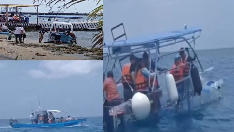 Chocan dos lanchas de turistas en Cozumel, no hubo lesionados
