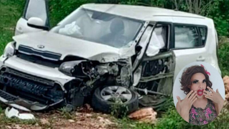 El comediante “La Tía Verch” dormita y choca contra un autobús cuando iba a Tixkokob