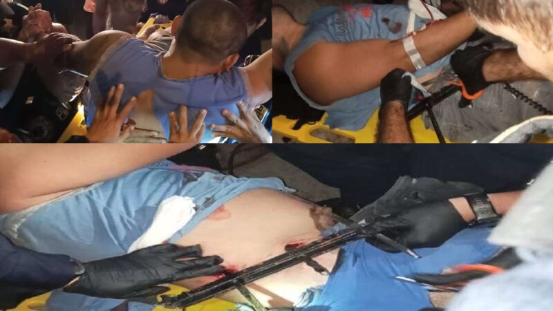 Ebrio se sintió un hombre araña y terminó ensartado como sapo en Uman