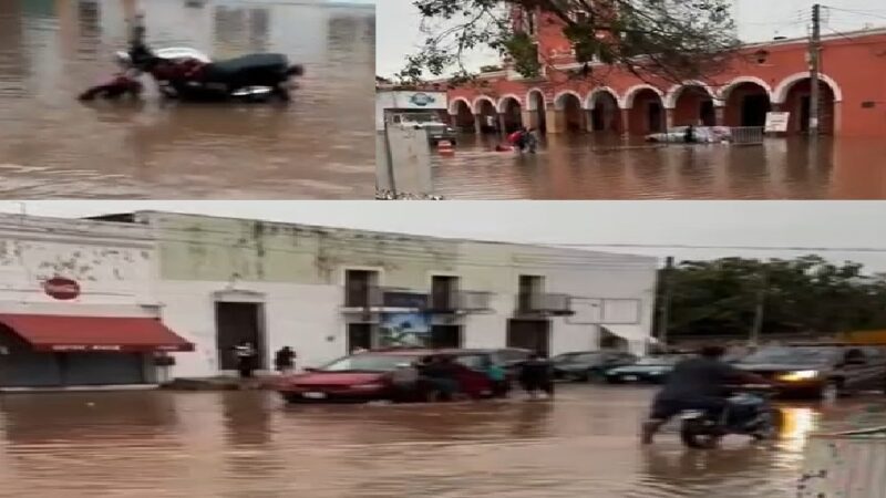 Las intensas lluvias dejan a Maxcanú como la Venecia de Yucatán