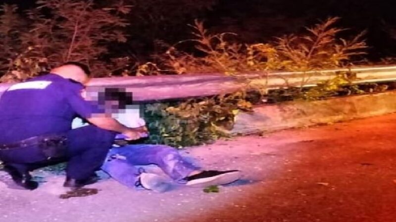 Ebrio motociclista derrapa y pide que lo lleven a una clínica, pero termia en la cárcel de Motul