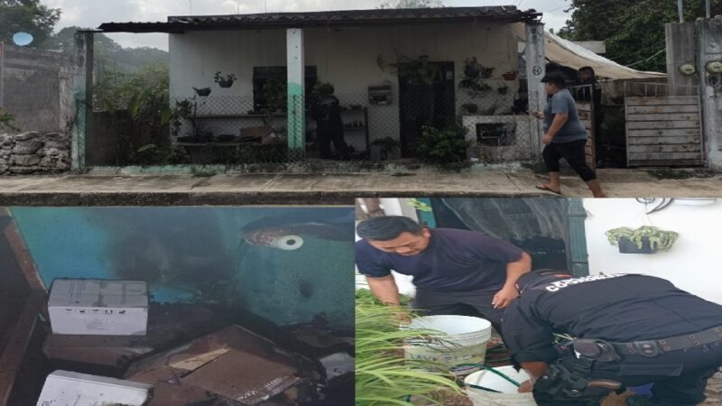 A causa de un cortocircuito en un ventilador se quema su casa en Tizimín