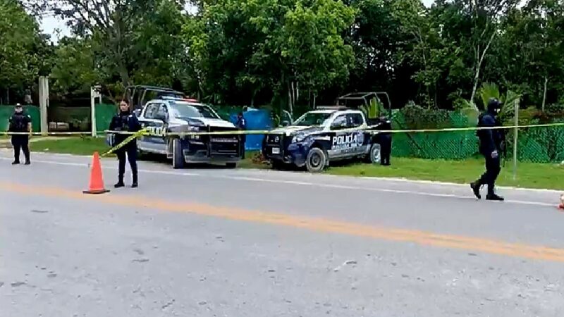 Hallan una cabeza humana y una narco-manta en la autopista Mérida- Cancún
