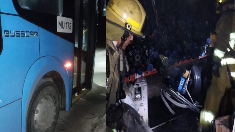 Un chofer baja a pasajeros de un Va y Ven, Se incendia una bodega en Caucel