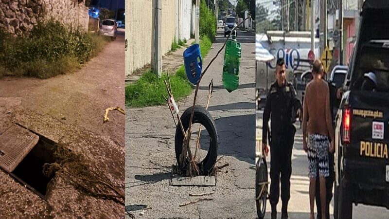 Registros de Telmex un peligro en Jardines de Miraflores, Ebrio exhibe sus miseras a una mujer en Kinchil