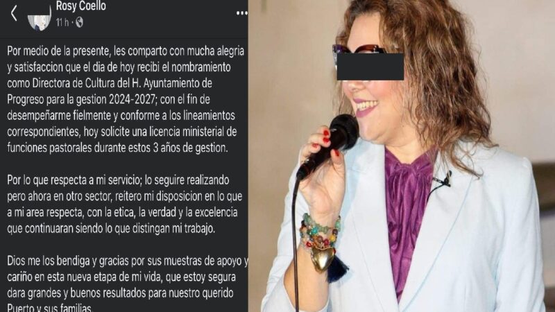 Pastora religiosa bota su biblia por un cargo publico en la administración de Progreso