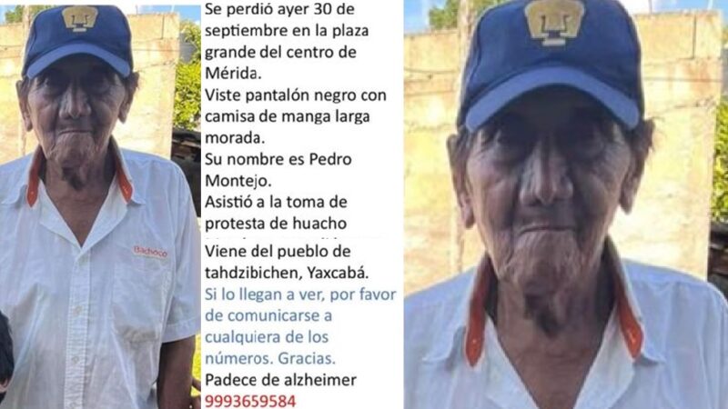 Un abuelito con alzhéimer se pierde en la toma de protesta de Huacho Díaz como gobernador de Yucatán