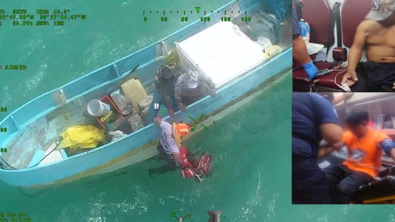 Rescatan a los tres pescadores de sisal, la marina y la SSP los hallo a la deriva