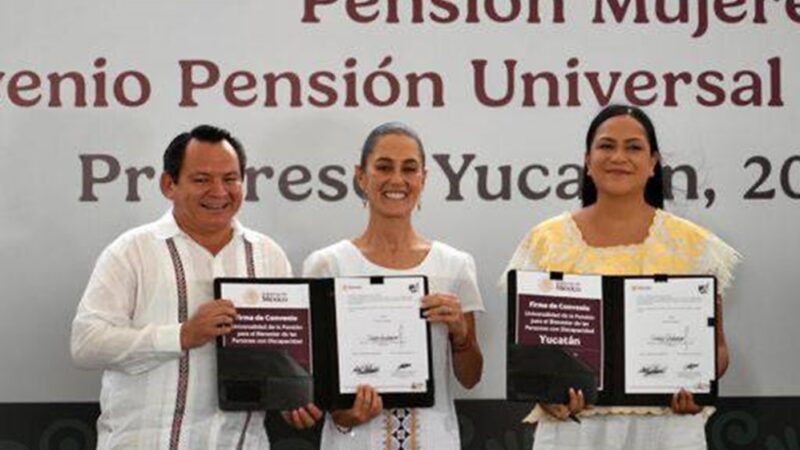 Sheinbaum firma convenios y da banderazo para el proyecto Renacimiento Maya en Yucatán